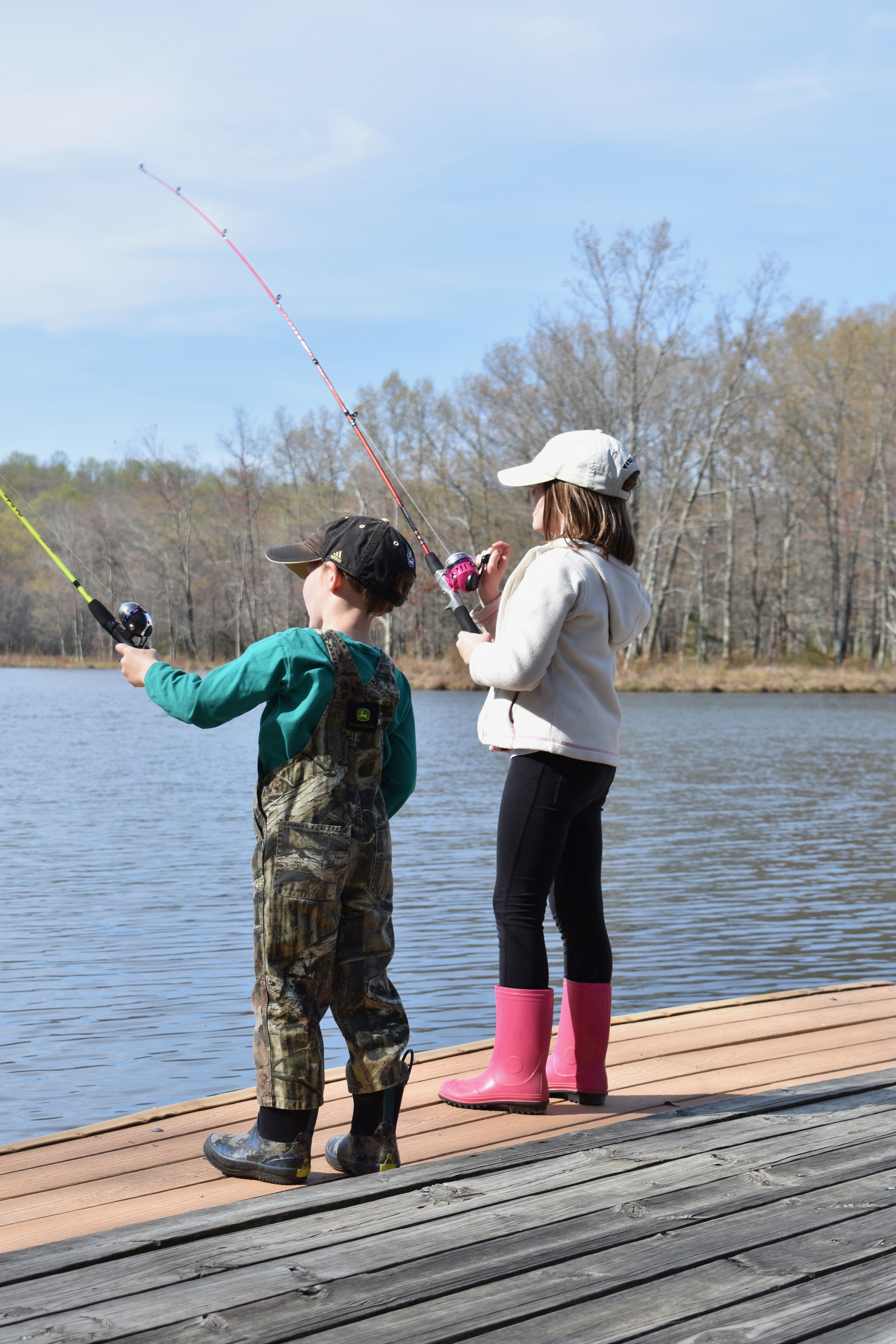 Brother and Sister Fishing